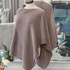 Cable Knit Cashmere Poncho