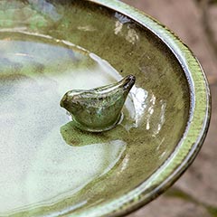 Lark Ceramic Bird Bath