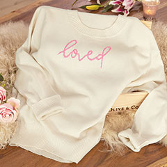 "Loved" Cashmere Sweater
