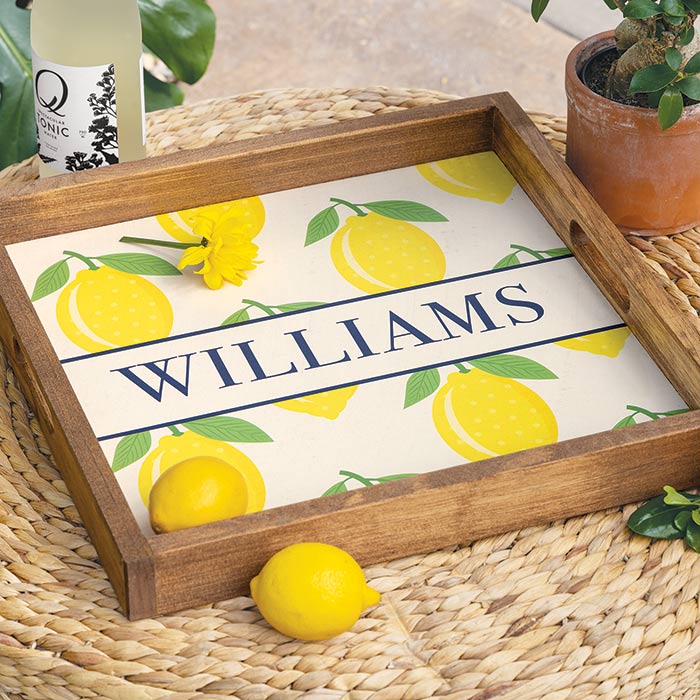 Sunny Lemon Personalized Tray