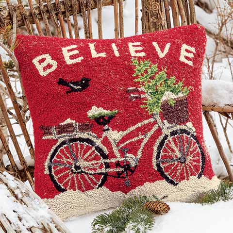 Believe Bicycle Pillow