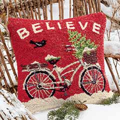 Believe Bicycle Pillow