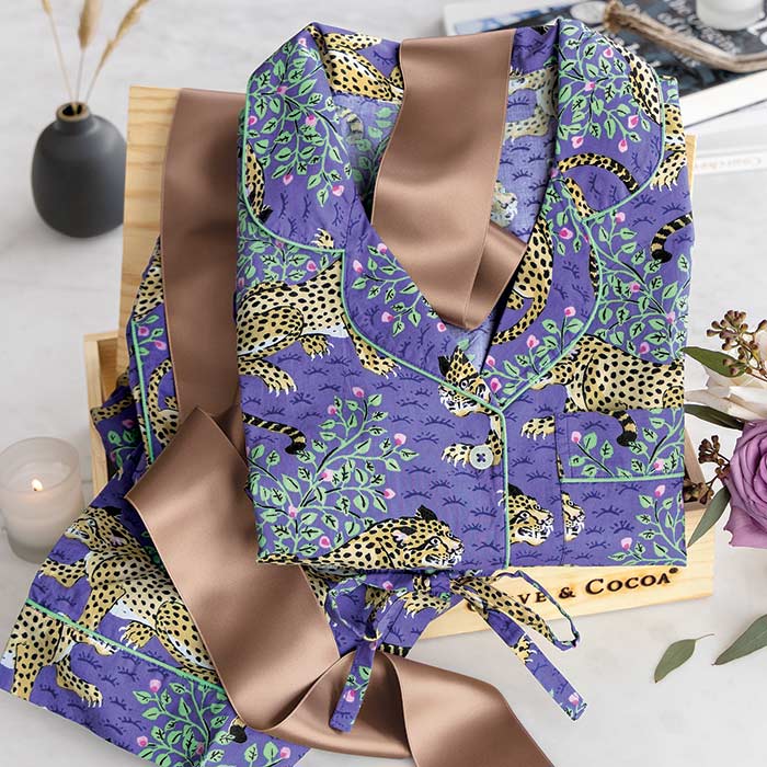 Aubergine Leopard Pajamas