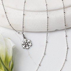 Petite Diamond Snowflake Necklace