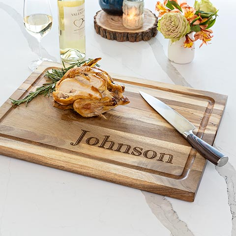 Luxe Personalized Carving Board Set