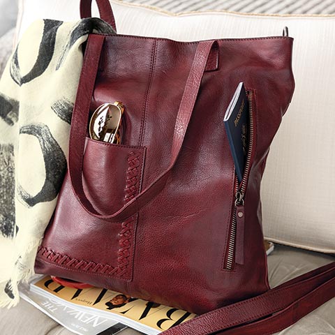 Oxblood Leather Handbag