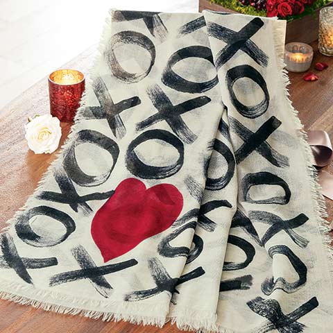 Hand Painted Xo Scarf