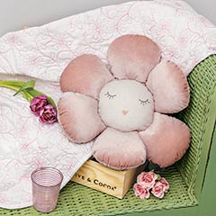 Product Image of Flower Pillow & Stitched Quilt