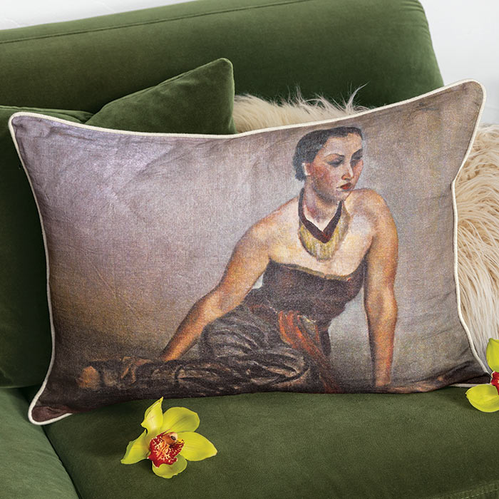 Woman In Repose Portrait Pillow