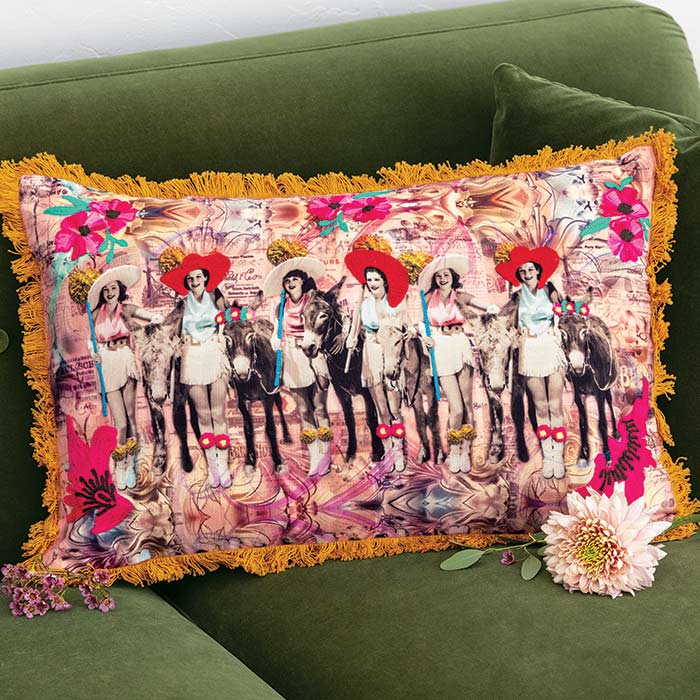 Wild West Cowgirl Pillow
