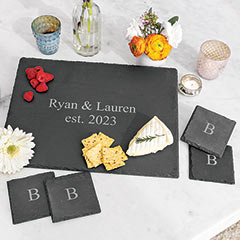 Product Image of Personalized Slate Board & Coasters