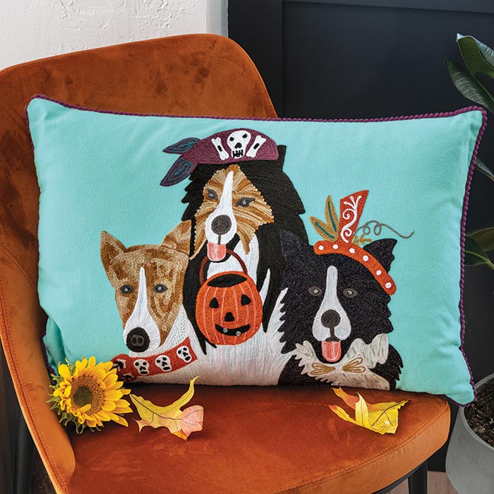 Trick-or-treat Pup Pillow
