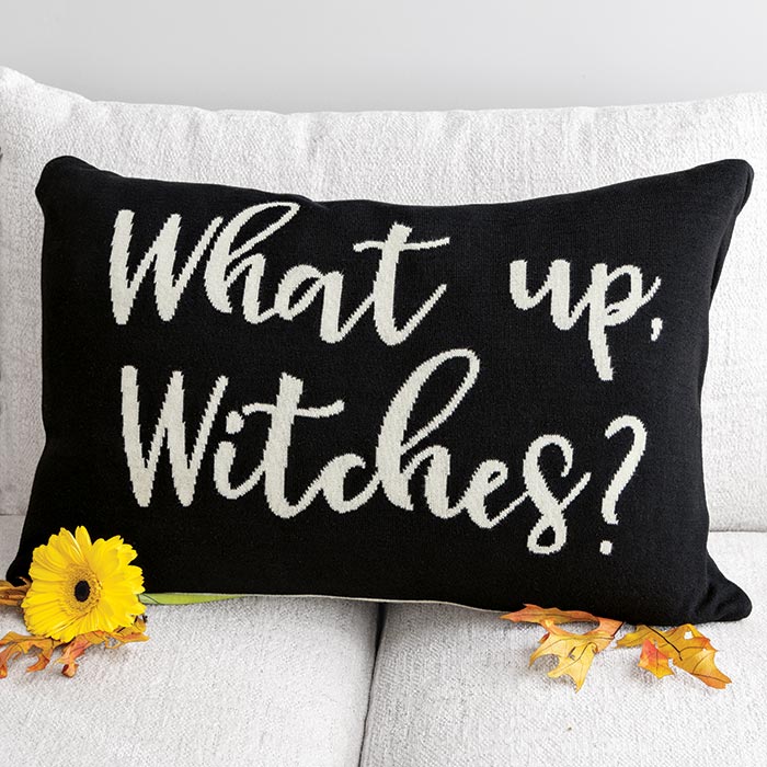 "What Up Witches?" Pillow