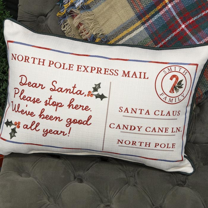 Personalized North Pole Pillow