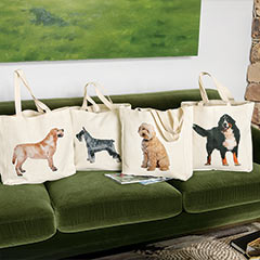 Product Image of Watercolor Pup Canvas Tote