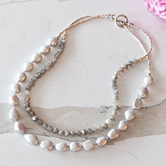 Product Image of Pearl & Labradorite Necklace