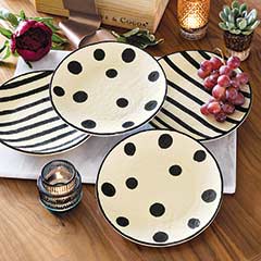 Product Image of Dot & Stripe Plate Set
