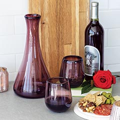 Product Image of Smoky Plum Decanter & Glasses