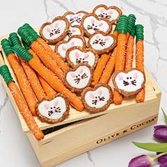 Bunny & Carrots Pretzel Crate