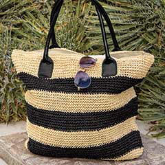 Product Image of Woven Striped Tote