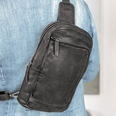 Product Image of Distressed Leather Crossbody Bag