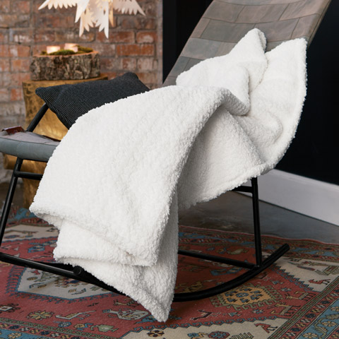 Snowy Luxe Winter Throw