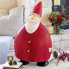 Jolly Recycled Metal Santa