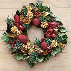 Product Image of Crimson & Gold Holiday Wreath