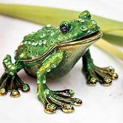 Product Image of Glittering Frog Trinket Box