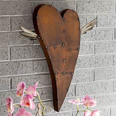 Product Image of Winged Metal Patchwork Heart