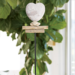 Product Image of Travertine Heart Garden Stake