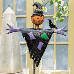 Pumpkinhead Metal Scarecrow