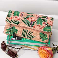 Product Image of Beaded Flamingo Clutch