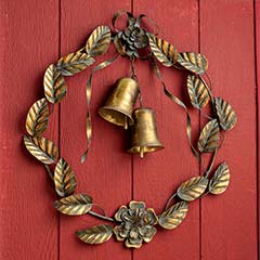 Patinaed Jingle Bell Wreath