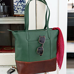 Hunter & Cognac Leather Tote