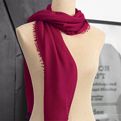 Crimson Whisper Cashmere Scarf