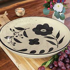 Product Image of Fleur Noir Stoneware Bowl