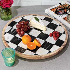 Product Image of Marble Checkerboard Lazy Susan