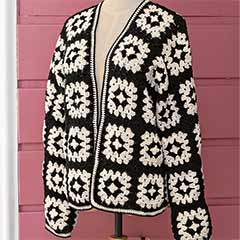Hand Made Blanc & Noir Cardigan