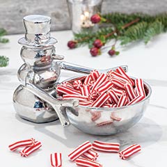 Silver Snowman Dish & Peppermints