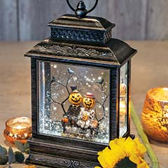 Harvest Lit Snow Lantern