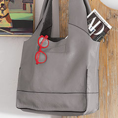 Stormy Pebbled Leather Tote