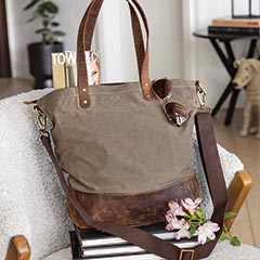 Product Image of Teton Canvas & Leather Tote