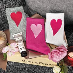 Big Heart Socks & Lotion Crate
