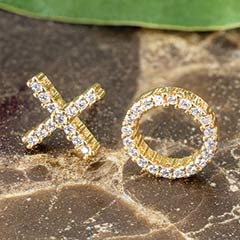 Sparkling XO Earrings