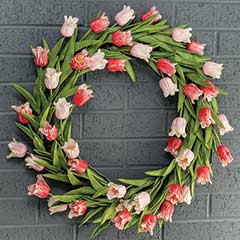 Vibrant Tulip Wreath