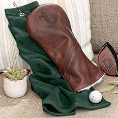 Product Image of Leather Headcover & Golf Towel