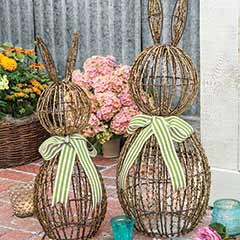 Vine Bunny Sculptures