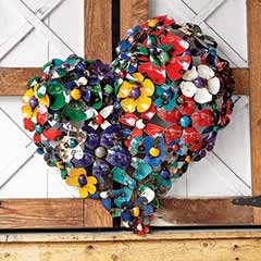 Artisan Metal Heart Fleur