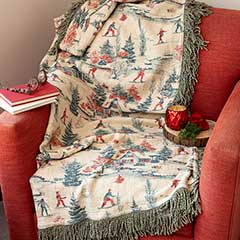 Vintage Alpine Ski Throw